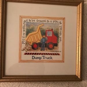 Dump Truck Framed Art Print